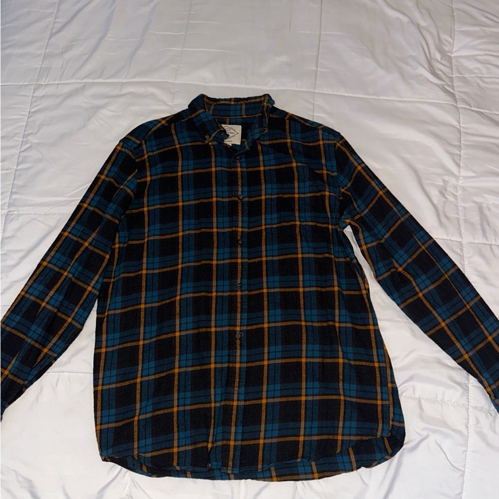 St. John's Bay Men's Casual Plaid Shirt - Blue and Brown